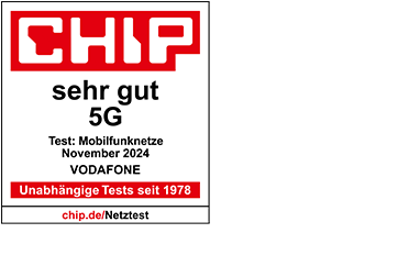 CHIP: Sehr gut 5G – Test Mobilfunknetze November 2024, Vodafone